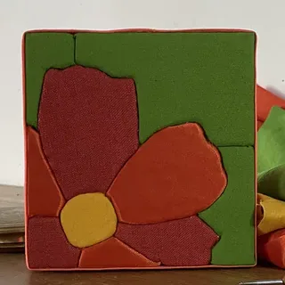 Le tableau fini avec le motif Cosmos